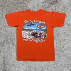 Vintage 90s Harley Davidson Pensacola Florida Nature T Shirt Medium